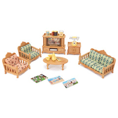 BananMelonBM dollhouse living room set sparks imaginative play and motor skills.