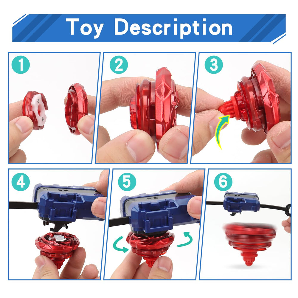 BananMelonBM Portable storage box keeps tops organized for on-the-go play.