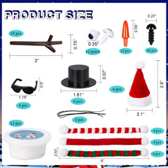 BANBBUR snowman parts including eyes, nose, and buttons ready for assembly