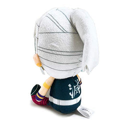 Bandai Demon Slayer Uzui Tengen chibi plush - side view, shelf decor