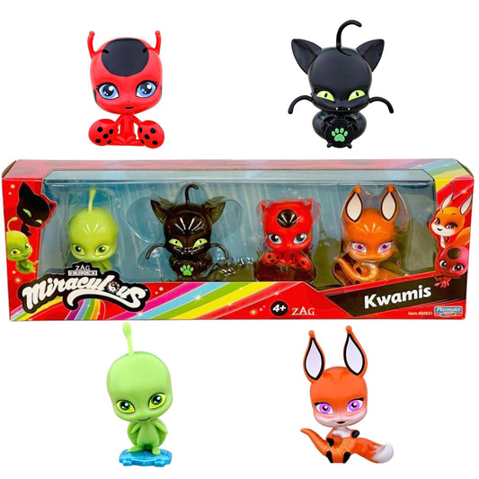 Bandai Miraculous Kwami Surprise 4-pack for imaginative play and display.