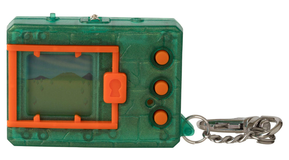Bandai Namco Digmon Device, translucent green, with dock-n-rock for friendly binary battles.