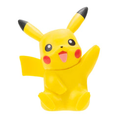 Bandai Pokémon Pikachu pose 7 figure in an upbeat cheering pose.
