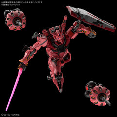 Bandai Spirits Red Gundam HG 1/144 weapons display showing versatile loadout