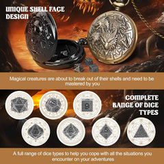Banloga 7-piece metal dice set for precise, durable gameplay.