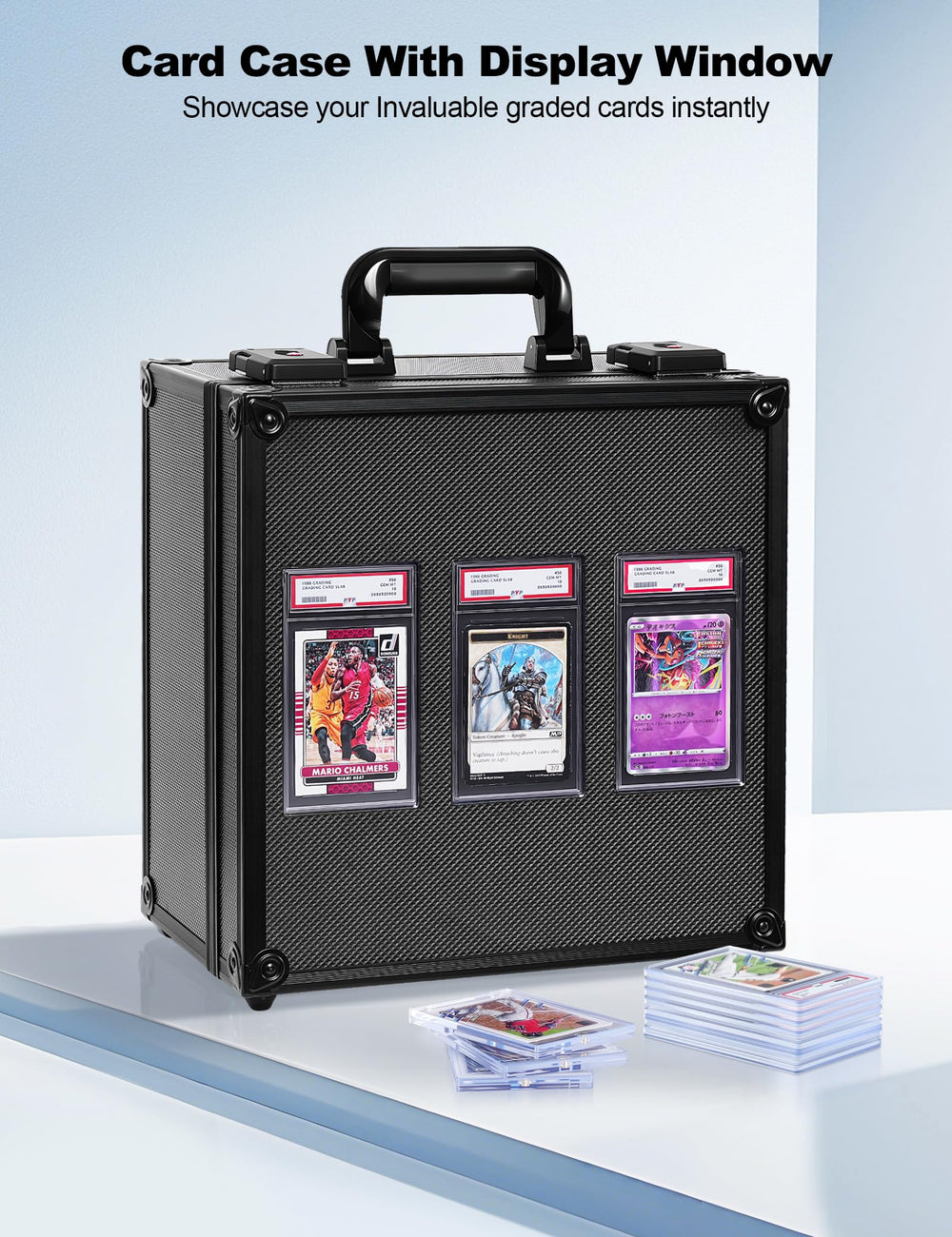 Banloga card case with EVA foam interior cushioning absorbs shocks.