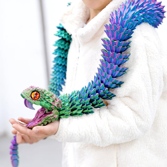 BANPIWOLG 47.5-inch snake model body detail for striking desk decor.