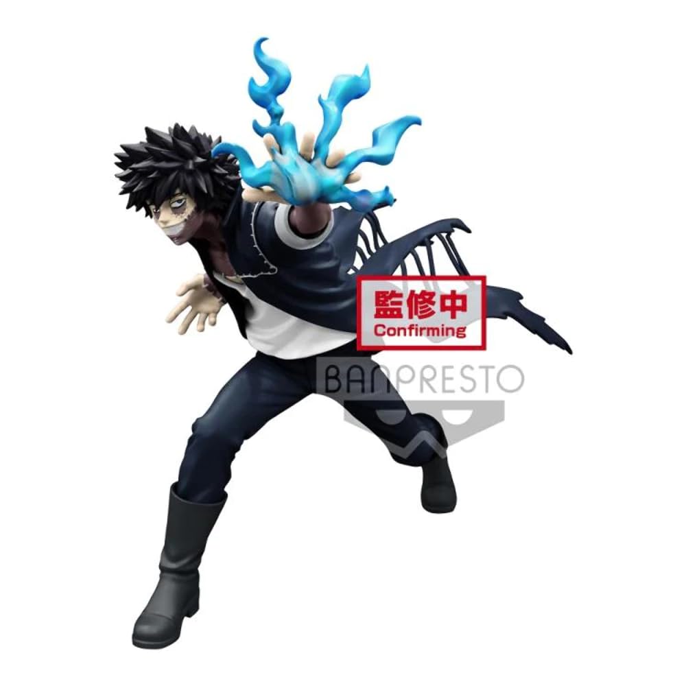 Banpresto My Hero Academia Dabi figure packaging highlighting collectible value.