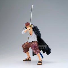Banpresto Grandista Shanks figurine box shows official licensing label.