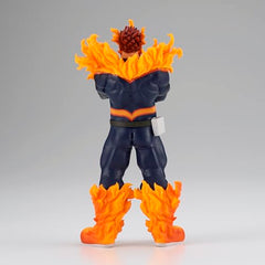 Banpresto Endeavor figure in hand display, a dynamic pose for desktop setups.