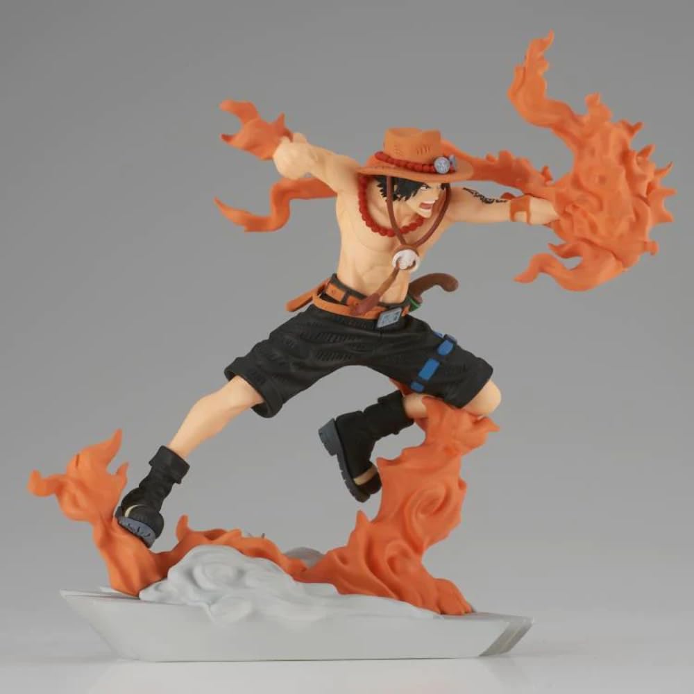 Banpresto Portgas D. Ace Senkozekkei figure base and stand for display.