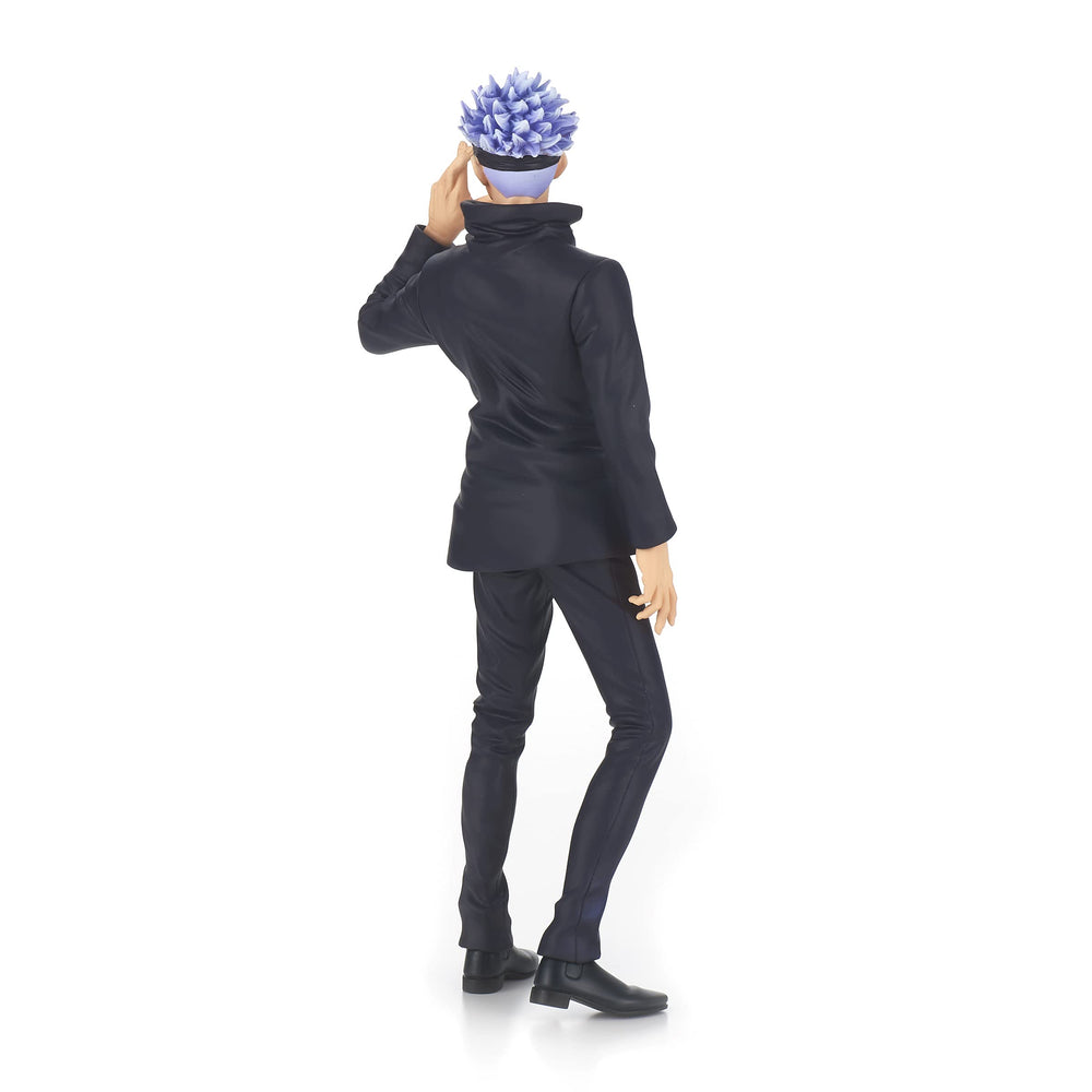 Banpresto Satoru Gojo figure side profile for angled photography.