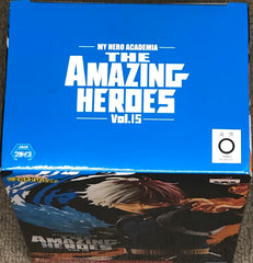 BanPresto Shoto Todoroki figure packaging opened for easy unboxing and display.