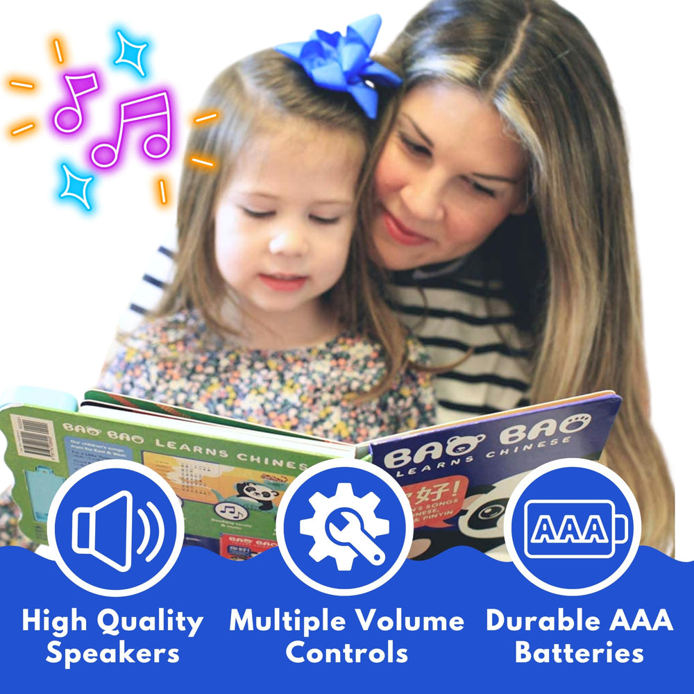 Bao Bao Vol2 includes English, Mandarin, and Pinyin text for learning support.