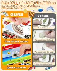 Baobrava jelly stickers close-up showing reusable glue for endless play.