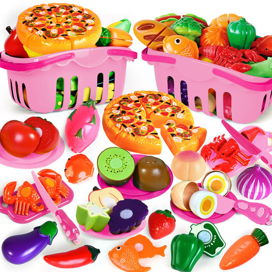 BAODLON 100 Pcs Play Food Set for imaginative pretend cooking and sharing