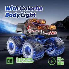 Baodlon all-terrain crocodile monster truck tires tackle grass, sand, and wood floors.