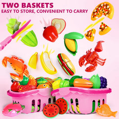 BAODLON pink-storage-baskets provide mess-free storage and easy cleanup