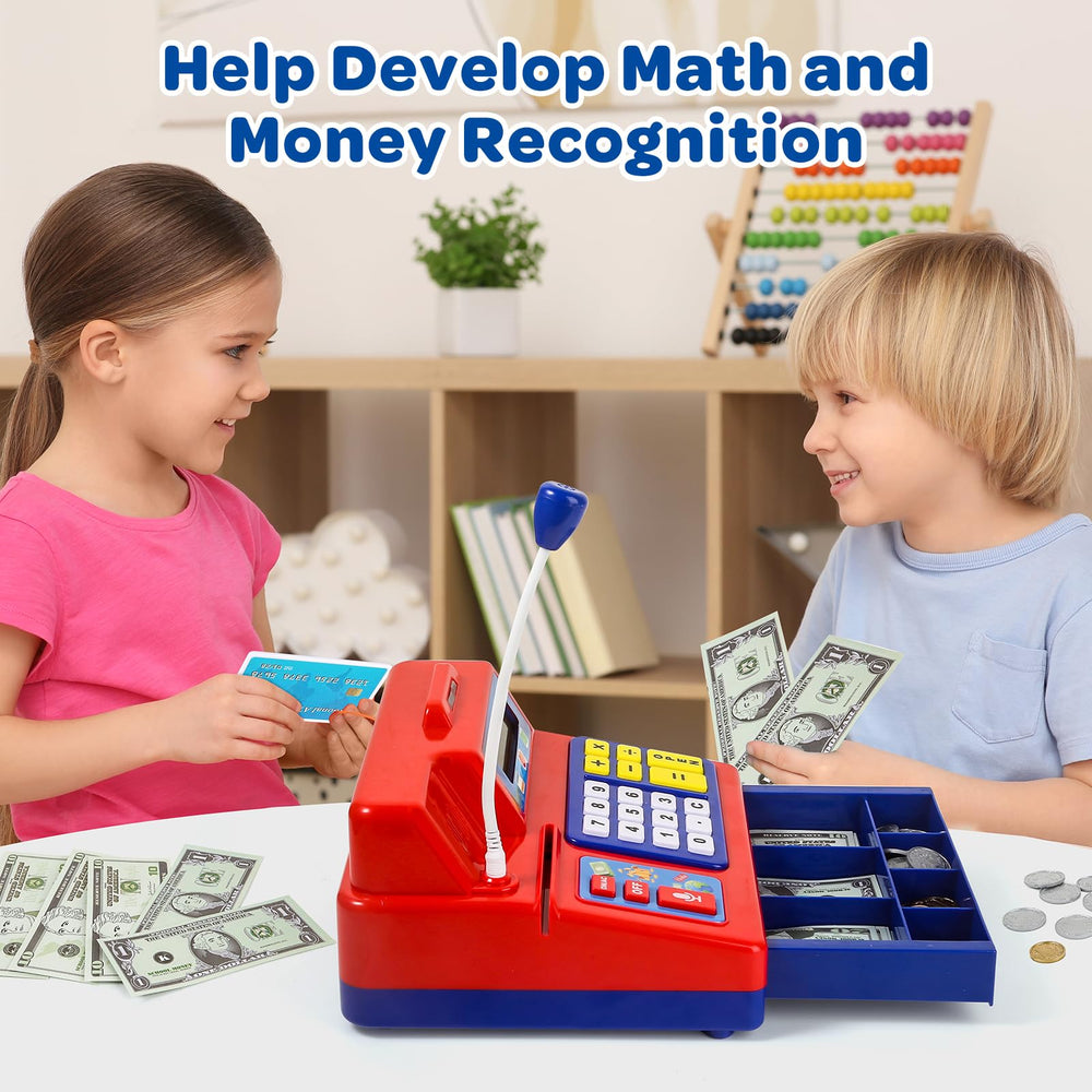 BAODLON Plastic coins set to count and learn during shopping games
