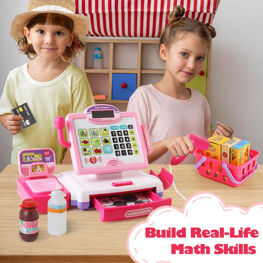 BAODLON pink food set offering realistic grocery scenarios