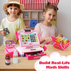 BAODLON pink food set offering realistic grocery scenarios
