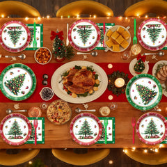Baolaiballoon Christmas forks, sturdy disposable option for gatherings.