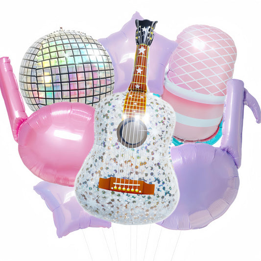 Baoonworlld pink musical note balloon, large 35in, creates bold stage vibes for events