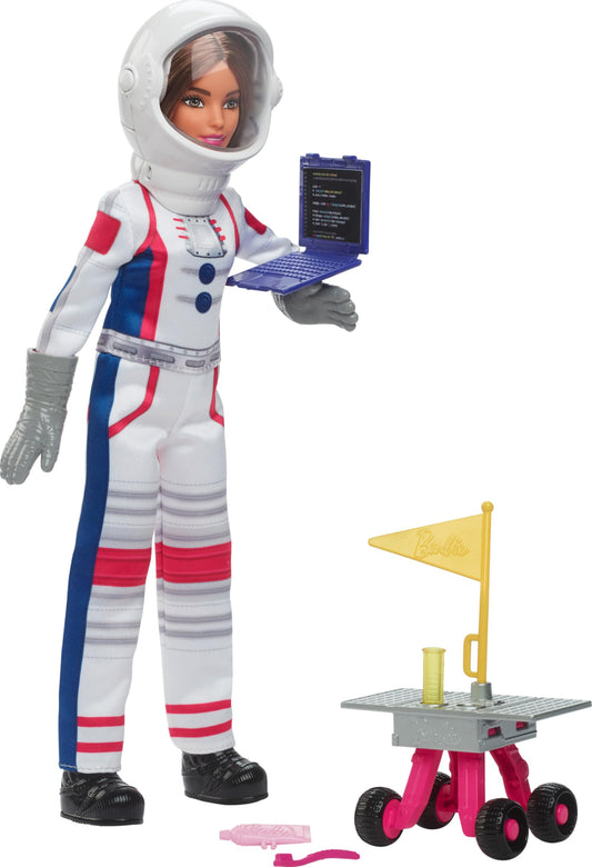 Barbie 65th Anniversary astronaut doll with view-changing helmet for space play
