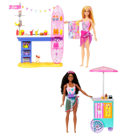 Barbie Beach Boardwalk snack stand in bright colors for imaginative meals