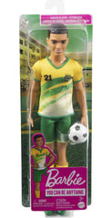Barbie Careers Ken Soccer Doll cropped hair for styling and storytelling