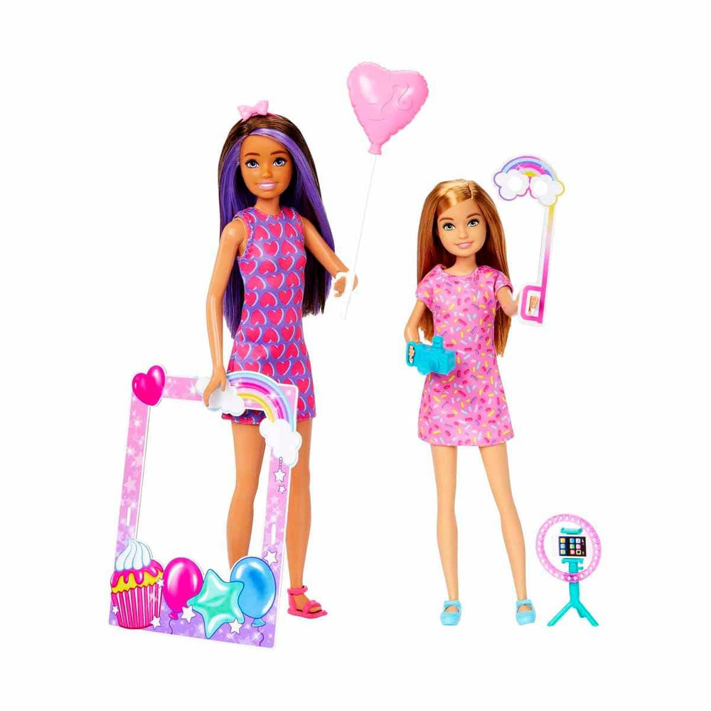 Barbie Celebration Fun Skipper and Stacie dolls ready for imaginative birthday play.