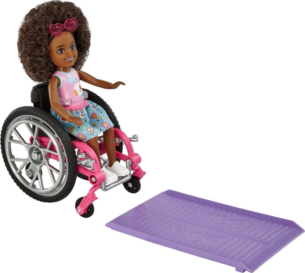 Barbie Chelsea doll wheelchair wheels roll smoothly for dynamic storytelling