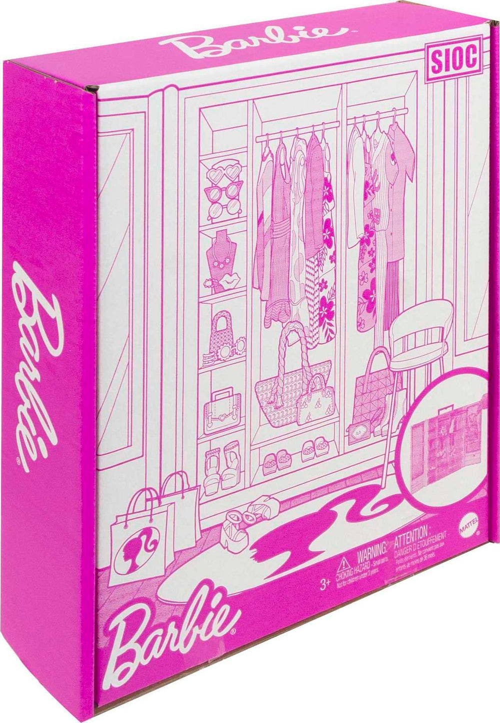 Barbie Closet portable design with carrying handle supports travel-friendly play