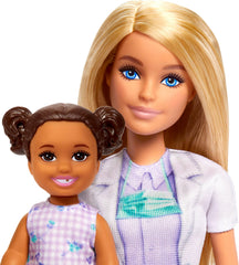Barbie Dentist goggles and lab coat inspire professional role-play scenarios.