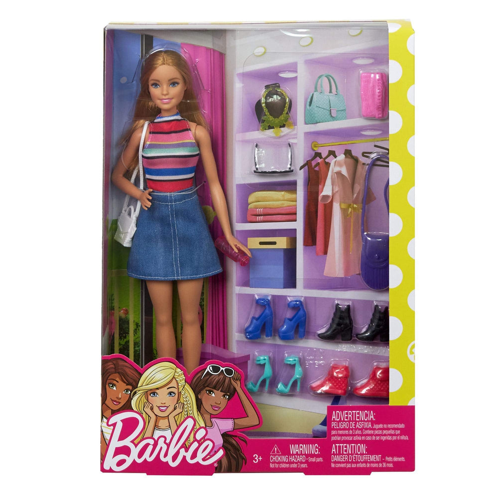 Barbie doll with a pink water bottle supports imaginative storytelling scenarios.
