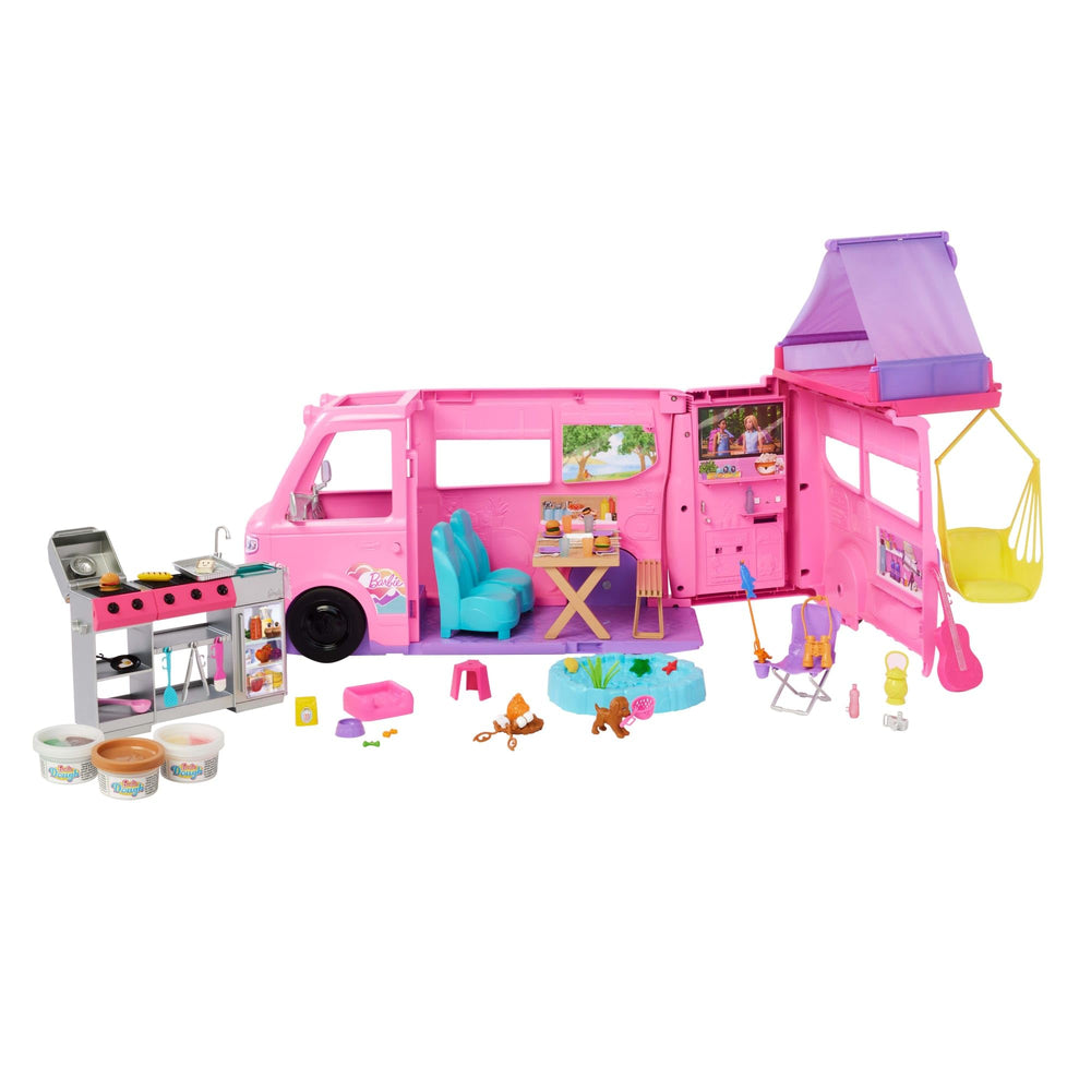 Barbie Dream Camper roof tent for cozy outdoor sleepover play