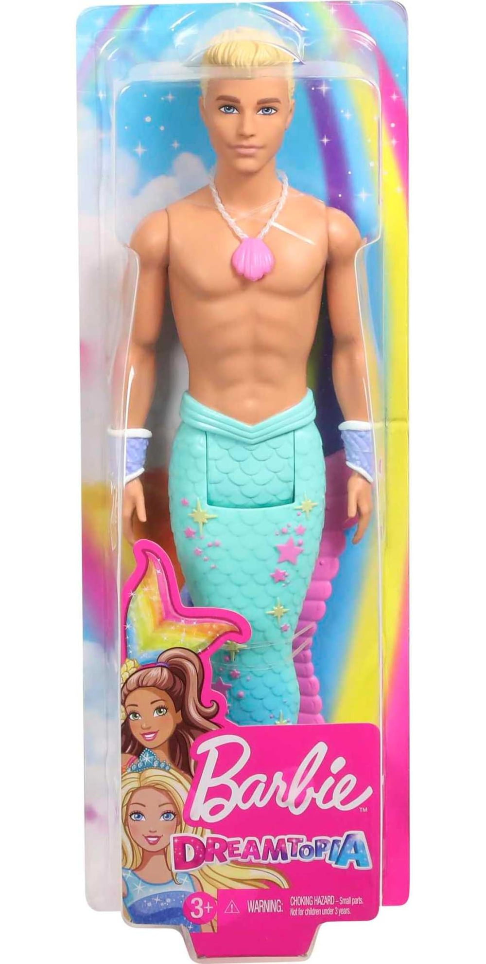 Barbie Dreamtopia merman doll stars decorate scenes for storytelling adventures