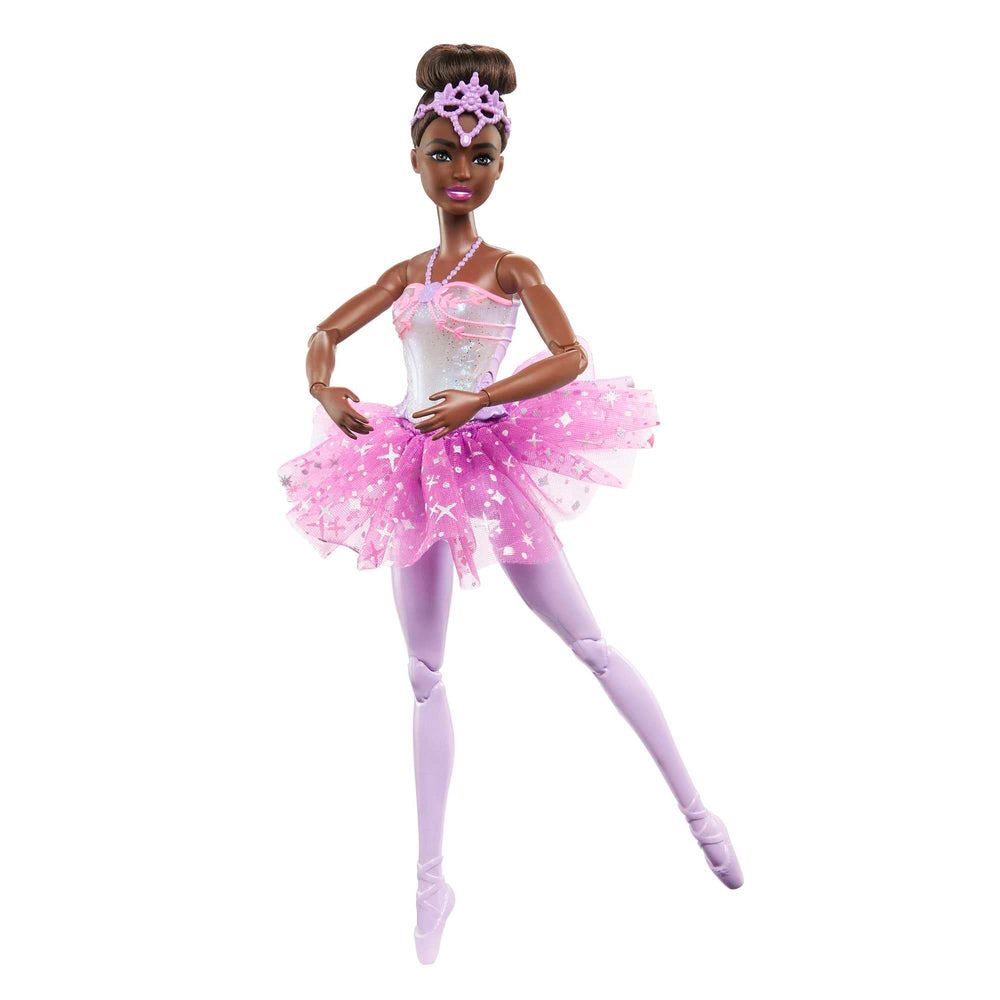 Barbie Dreamtopia Twinkle Lights Ballerina Doll with elegant tiara for regal performances
