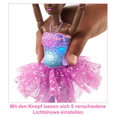 Barbie Dreamtopia Twinkle Lights Ballerina Doll wearing purple tutu for magical stage play