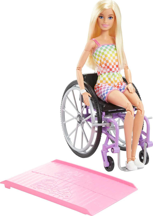 Barbie Fashionistas wheelchair in purple enabling inclusive play and easy in-house adventures.