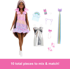 Barbie Fun & Fancy cat-print dress for playful fashion looks.