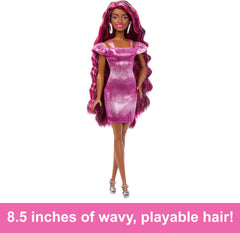 Barbie Fun & Fancy Hair accessories including heels and a purse for complete looks