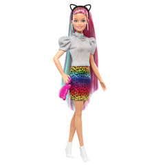Barbie brush and scrunchies set for easy hairstyling and styling flexibility.