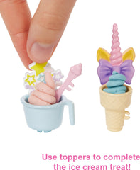 Barbie cone holder supports stable play and easy serving.