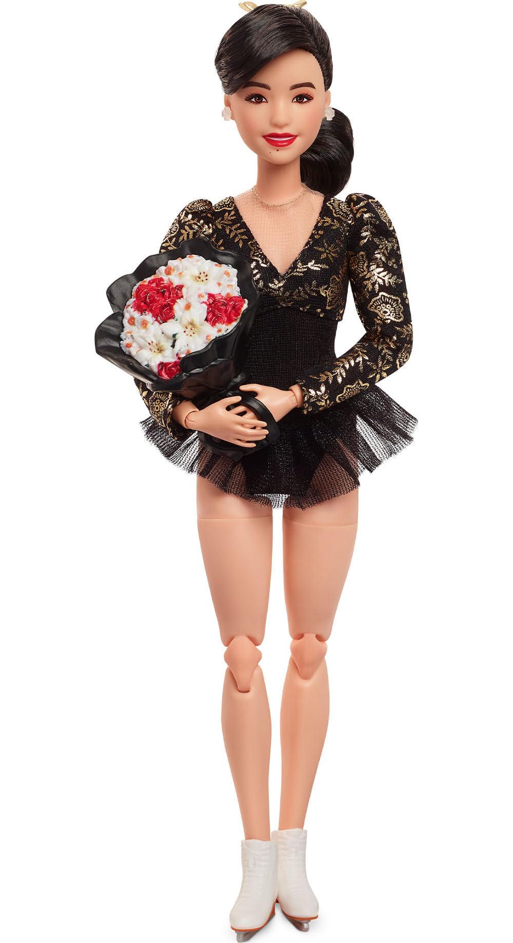 Barbie Inspiring Women Kristi Yamaguchi in 1992 costume ready for display and collection.