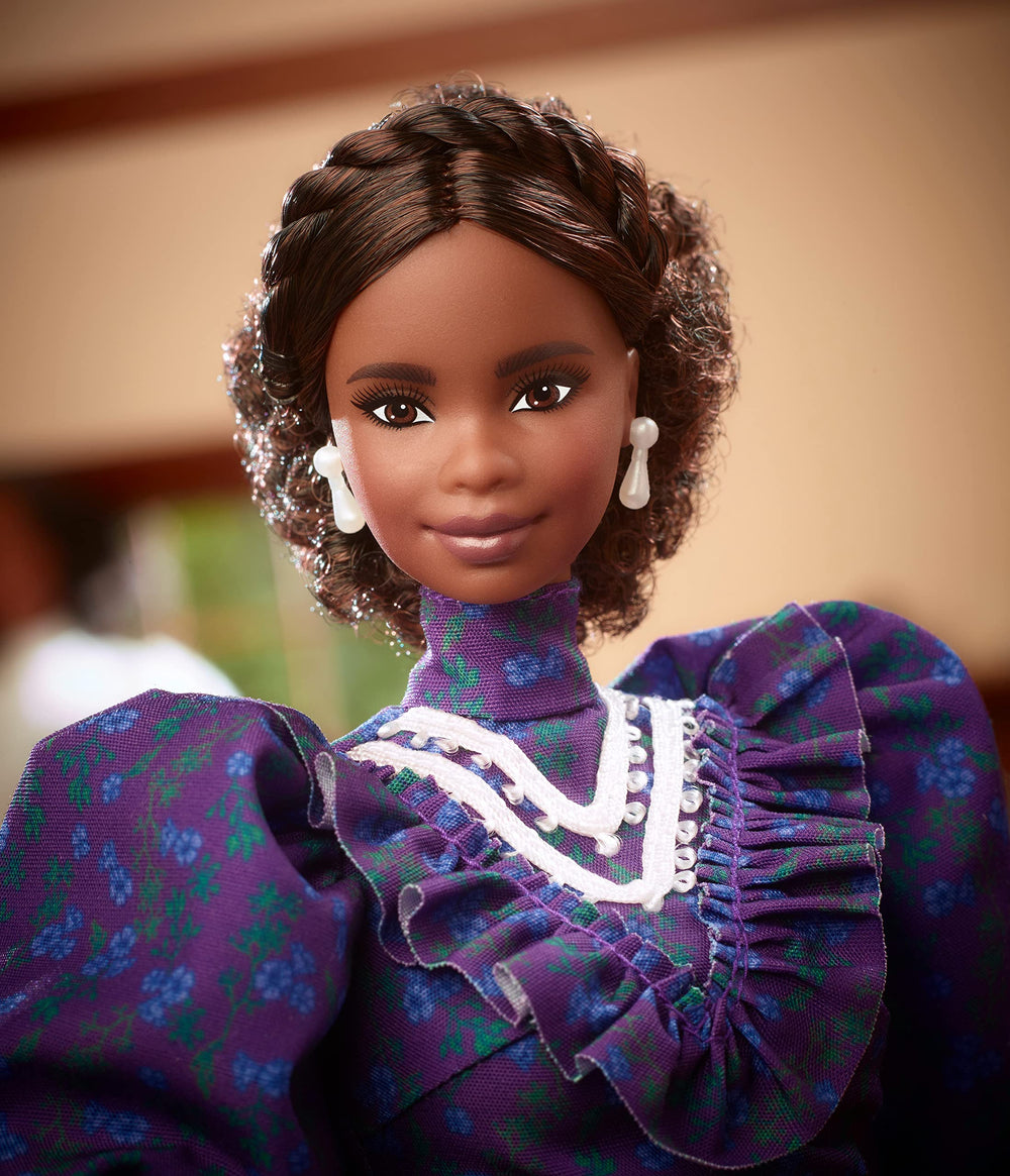 Barbie Inspiring Women hair grower accessory showcases historical beauty rituals for display.