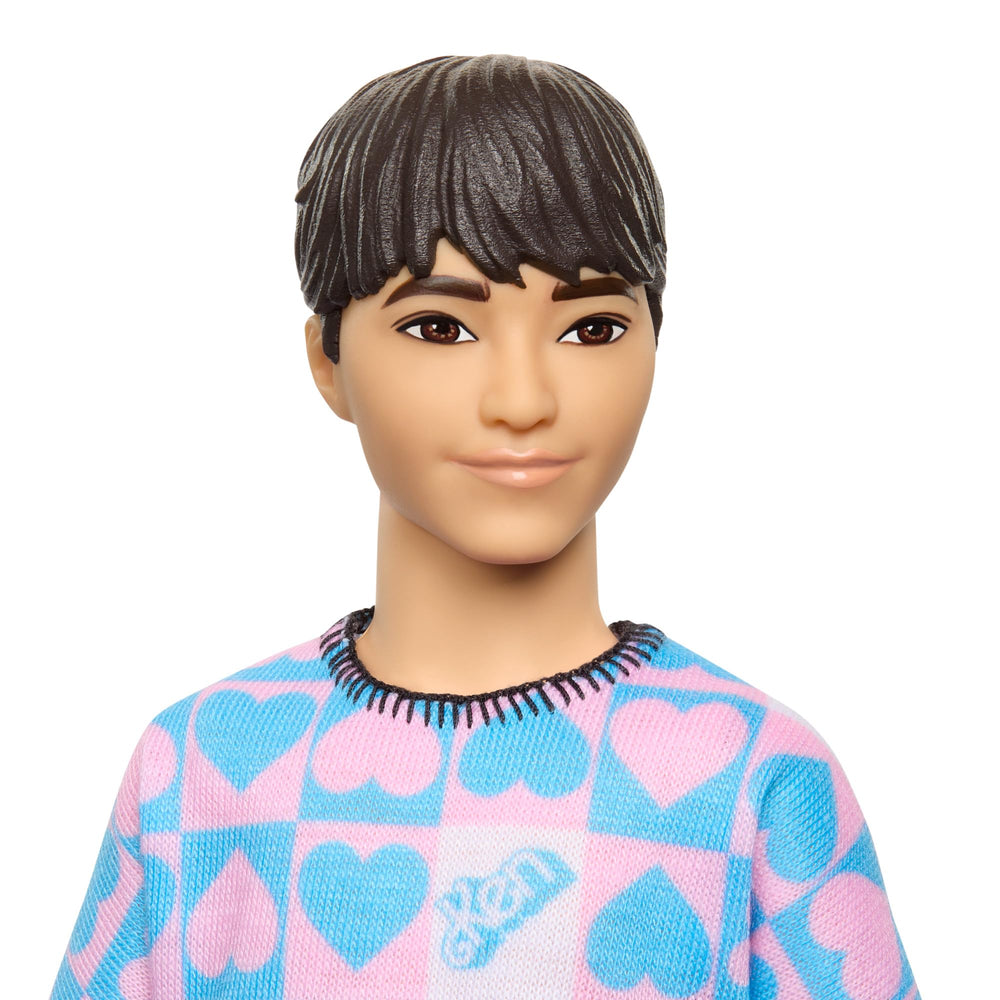 Barbie Ken Doll 219 black hair sculpted in a cool style inspires imaginative play