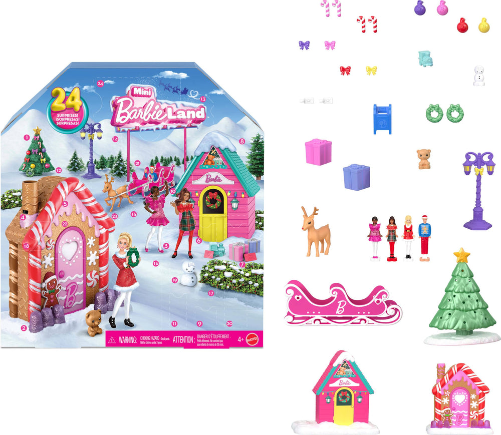 Barbie Mini Land Advent Calendar doll—1.5-inch figure for imaginative storytelling