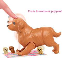 Barbie Newborn Pups puppy 2 reveals birthmark after towel swipe.