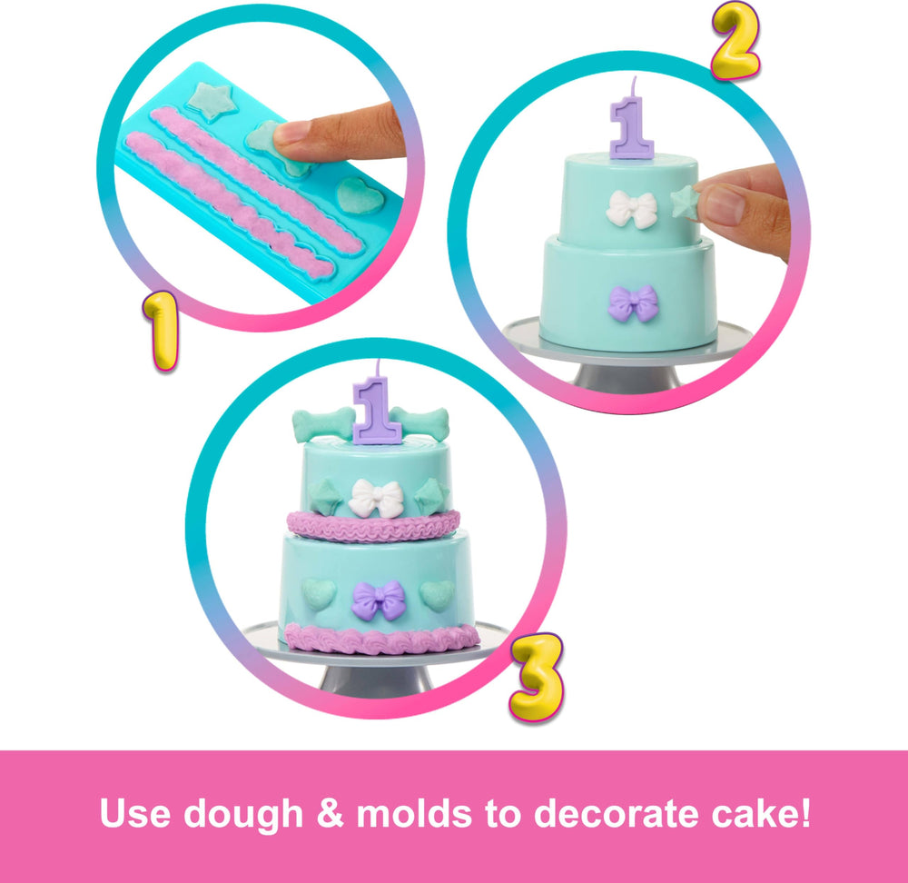 Barbie Party Unboxed dough mold tray and tools for decorating a cake
